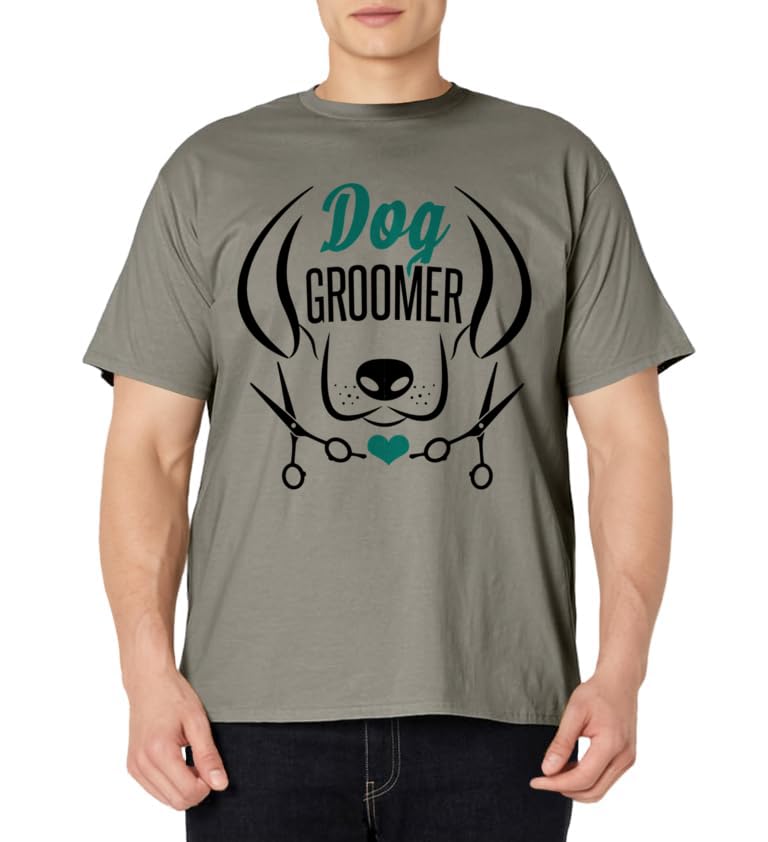 Cute Dog Groomer Tshirt Women Dog Grooming Pet Care T-Shirt